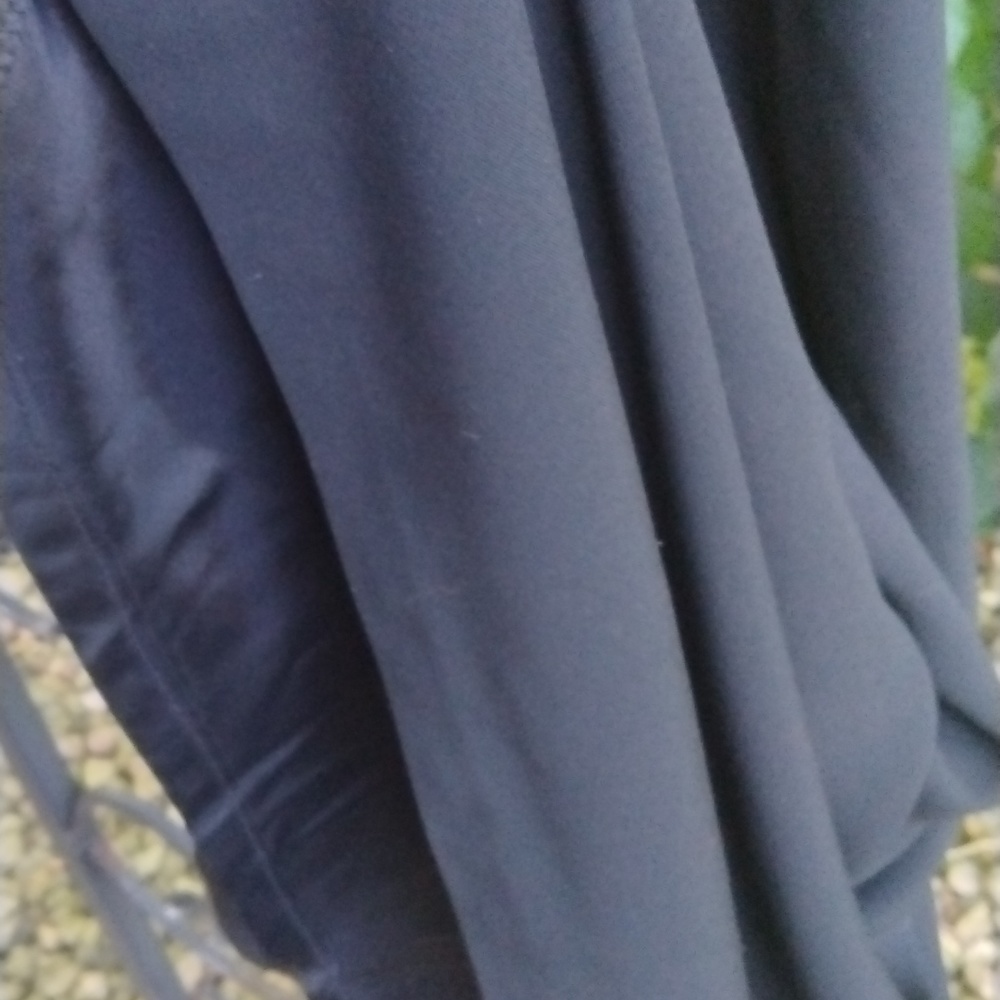 Ralph Lauren black long formal dress with faux fur collar, Vintage size 4 - Picture 14 of 16